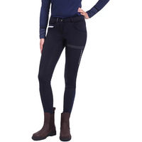 Produktbild von QHP Emma Softshell Reithose Damen Winter mit Full Grip und Fleece-Fütterung Blau Größe 40