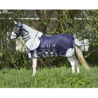 Produktbild von QHP Falabella Fliegendecke für Ponys aus Polyester in Blau - 1 Stk.