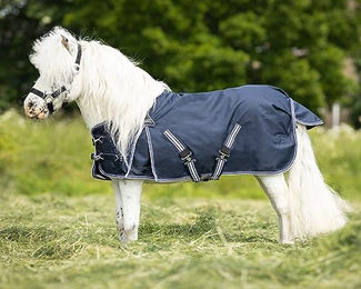 QHP Falabella Outdoor-Decke für Ponys Navy Blau 0g – Bild 1 von 2