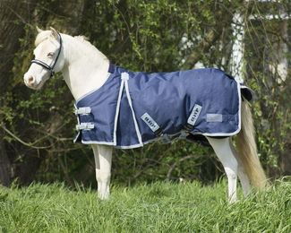 QHP Falabella Regendecke Turnout 0g für Shettys in Blau – Bild 1 von 1