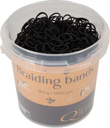 QHP Flache Haargummis Schwarz 200g – Bild 1 von 1