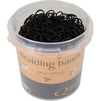 Produktbild von QHP Flache Haargummis Schwarz 200g