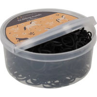 Produktbild von QHP Flache Haargummis Schwarz 50g