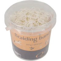 Produktbild von QHP Flache Haargummis Weiß 200g
