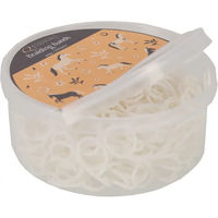 Produktbild von QHP Flache Haargummis Weiß 50g
