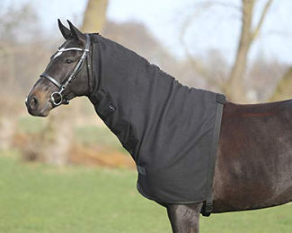 Produktbild von QHP Fleece Halsteil für Pferde Schwarz Größe L