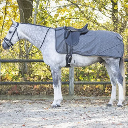 Produktbild von QHP Fleece-Nierenabdeckung für Pferde in Grau Größe L
