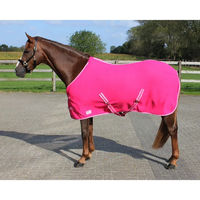 Produktbild von QHP Fleecedecke Color Abschwitzdecke für Pferde mit Kreuzgurten in Rosa 135 cm