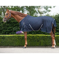 Produktbild von QHP Fliegendecke Basic mit Widerristpolster Blau 125 cm