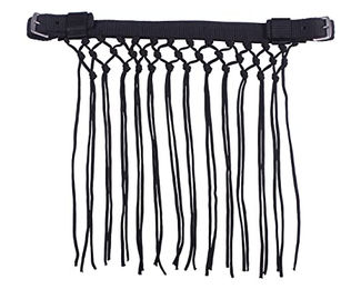 Produktbild von QHP Fliegenfransen Knotted für Shettys in Schwarz aus Stoff