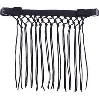 Produktbild von QHP Fliegenfransen Knotted Stirnband für Vollblut in Schwarz aus Nylon