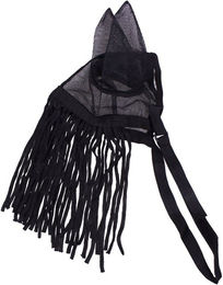 Produktbild von QHP Fliegenfransen mit Ohren für Pferde Schwarz XL aus Polyester
