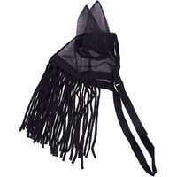 Produktbild von QHP Fliegenfransen mit Ohren für Pferde Schwarz XL aus Polyester