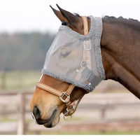 Produktbild von QHP Fliegenmaske ohne Ohrenschutz für Pferde in Grau Größe Pony