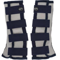 Produktbild von QHP Fliegenschutz Gamaschen für Pferde aus Polyester Grau 2er Pack