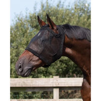 Produktbild von QHP Fliegenschutzmaske ohne Ohrenschutz für Ponys in Schwarz