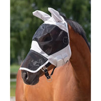 Produktbild von QHP Fliegenschutzmaske Solaire für Ponys aus Polyester in Grau und Weiß - 1 Stk.