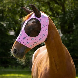 QHP Fliegenschutzmaske Super Bug Mini Shetty Unicorn aus Polyester in Lila oder Rosa – Bild 1 von 2