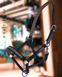Produktbild von QHP Fohlen Halfter aus Leder Lupine Grau