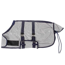 Produktbild von QHP Fohlenfliegendecke grau mit breitem Klettverschluss und Widerristpolster 65 cm