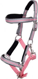 Produktbild von QHP Fohlenhalfter mit Stirnband aus Polyester in Rosa