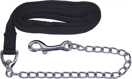 QHP Führleine mit Kette aus Polyester in Schwarz 200 cm – Bild 1 von 2