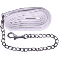 Produktbild von QHP Führleine mit Kette aus Polyester in Weiß 200 cm - 2 m
