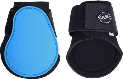 QHP Gamaschen aus Kunststoff für Warmblut in Blau – Bild 1 von 2