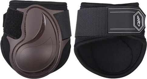 QHP Gamaschen aus Neopren für Warmblut in Braun und Schwarz – Bild 1 von 2
