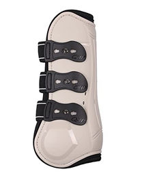 QHP Gamaschen Champion für Ponys mit Neoprenfutter und elastischen Schnellverschlüssen beige – Bild 1 von 3