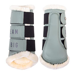Produktbild von QHP Gamaschen Equestrian Dream mit Kunstfellfutter und Klettverschluss XL Dusty Olive