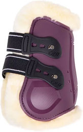QHP Gamaschen für Ponys aus Kunststoff in Lila – Bild 1 von 2