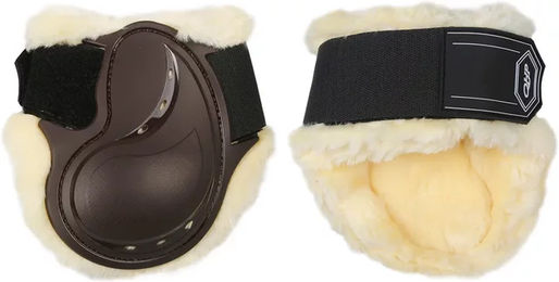 QHP Gamaschen für Ponys aus Polyester in Braun und Schwarz – Bild 1 von 2