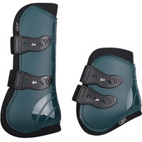 Produktbild von QHP Gamaschen-Set für Ponys mit Neoprenfutter in Dunkelgrün