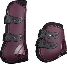 QHP Gamaschen-Set für Ponys mit Neoprenfutter in Maroon – Bild 1 von 4
