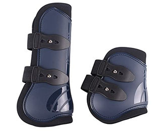 QHP Gamaschen-Set für Vollblut mit Neoprenfutter in Blau 4er Set – Bild 1 von 4