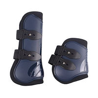 Produktbild von QHP Gamaschen-Set für Vollblut mit Neoprenfutter in Blau 4er Set