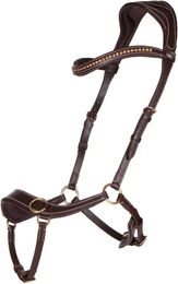 QHP Gebisslose Leder Trense Anatomical für Shetty in Braun – Bild 1 von 2