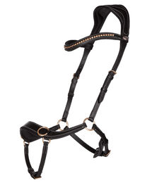Produktbild von QHP Gebisslose Trense Anatomical aus Leder Schwarz