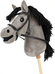 QHP Gebisslose Trense für Hobby Horse in Schwarz – Bild 1 von 5