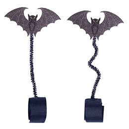 Produktbild von QHP Genickschmuck Kopfstückzubehör Halloween Bat Schwarz mit Klettverschluss