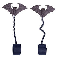 Produktbild von QHP Genickschmuck Kopfstückzubehör Halloween Bat Schwarz mit Klettverschluss