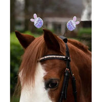 Produktbild von QHP Genickschmuck Ostern für Pferd und Pony mit Ei-Kaninchen Motiv in Lila Bunt