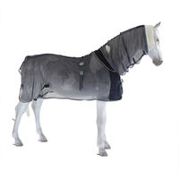 Produktbild von QHP Geschirr-Fliegendecke mit Halsteil aus Polyester in Blau 80/110 cm
