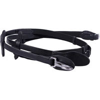 Produktbild von QHP Gurtzügel mit Clip aus Leder und Martingalstopper für Warmblut in Schwarz