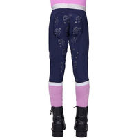 Produktbild von QHP Gwenn Vollgrip Reitleggings für Kinder in Blau