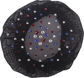 Produktbild von QHP Haarnetz für Dutt mit Rhinestones in Schwarz
