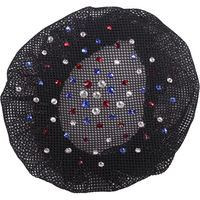 Produktbild von QHP Haarnetz für Dutt mit Rhinestones in Schwarz