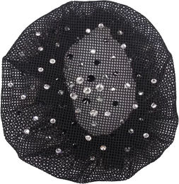 Produktbild von QHP Haarnetz für Dutt mit Rhinestones in Schwarz