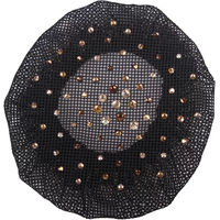 Produktbild von QHP Haarnetz für Dutt mit Rhinestones in Schwarz